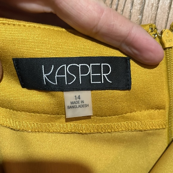 NWT Kasper mustard Pencil Skirt size 14 - Picture 6 of 8